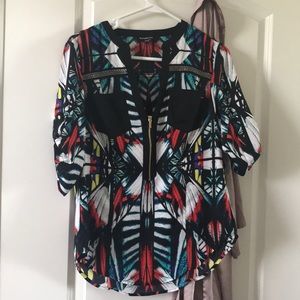 BEBE blouse ❤️🖤💛🧡💚💜